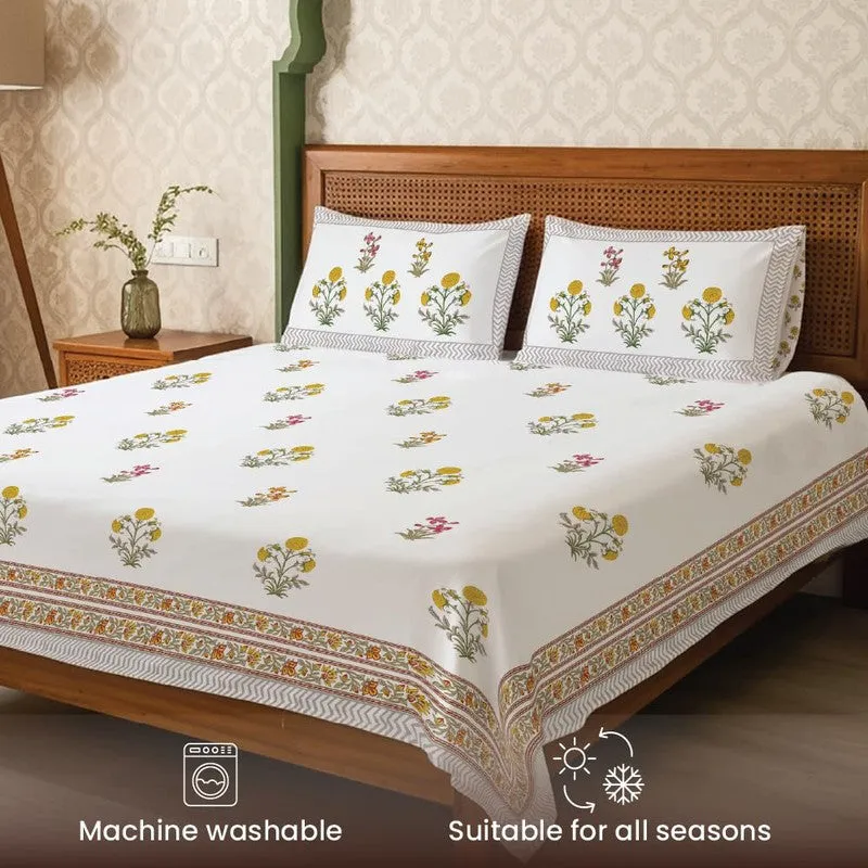 Urban Space Kalyani Ethnic Cotton Bedsheet - 300 TC media 6