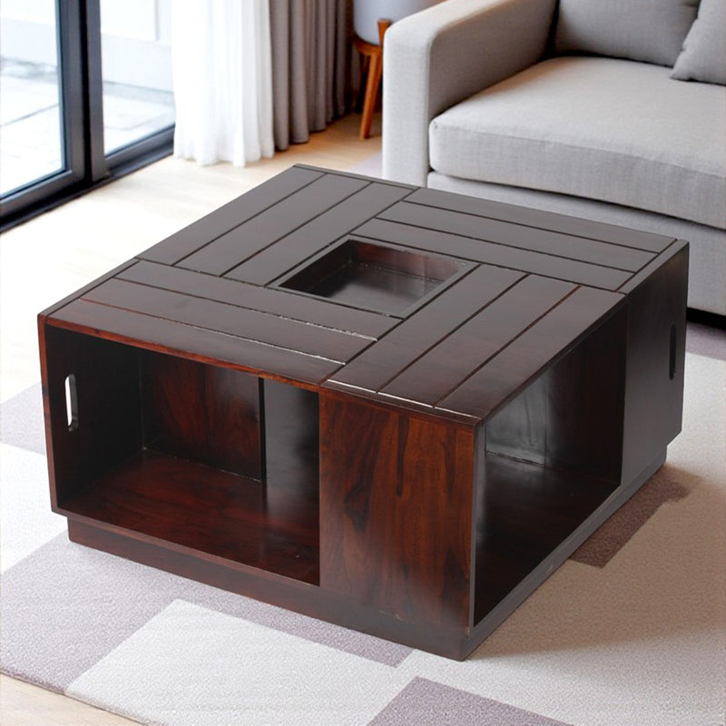 Vervon Sheesham Wooden Center Table - Brown