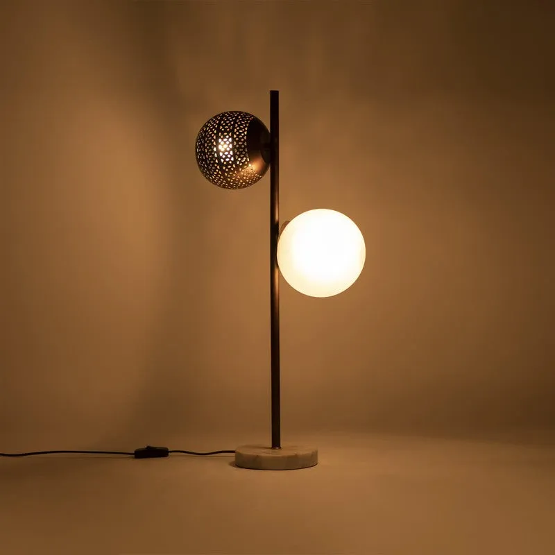 Orange Tree New Soma Mild Steel Table Lamp - Black,White media 1