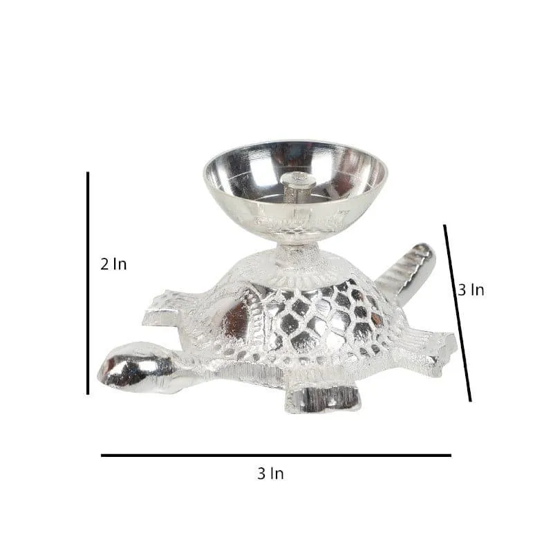 Silver Sacred Tortoise Akhand Diya Box media 7