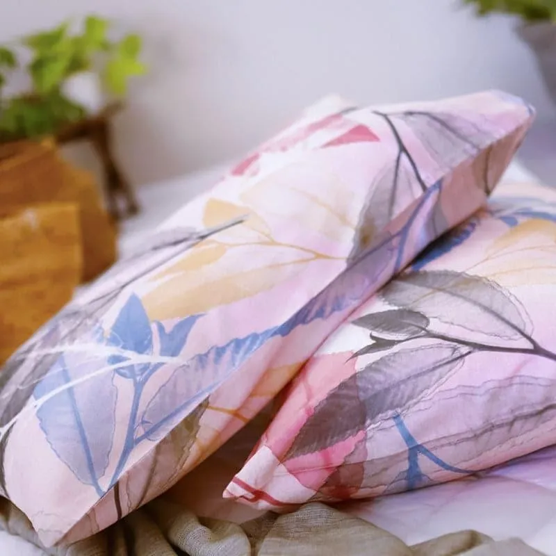 Agatha Spring Cotton Bedsheet (Pastel Pink) - 254 TC media 6