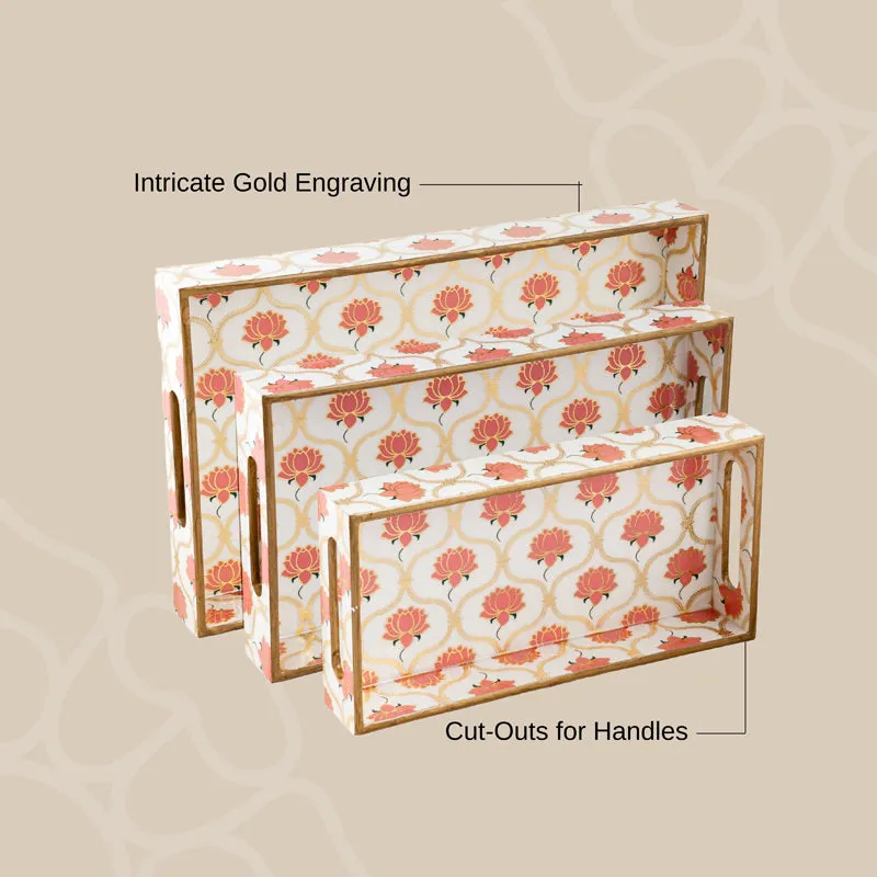 Lotus Grace Serving Tray - Set Of Three media 5