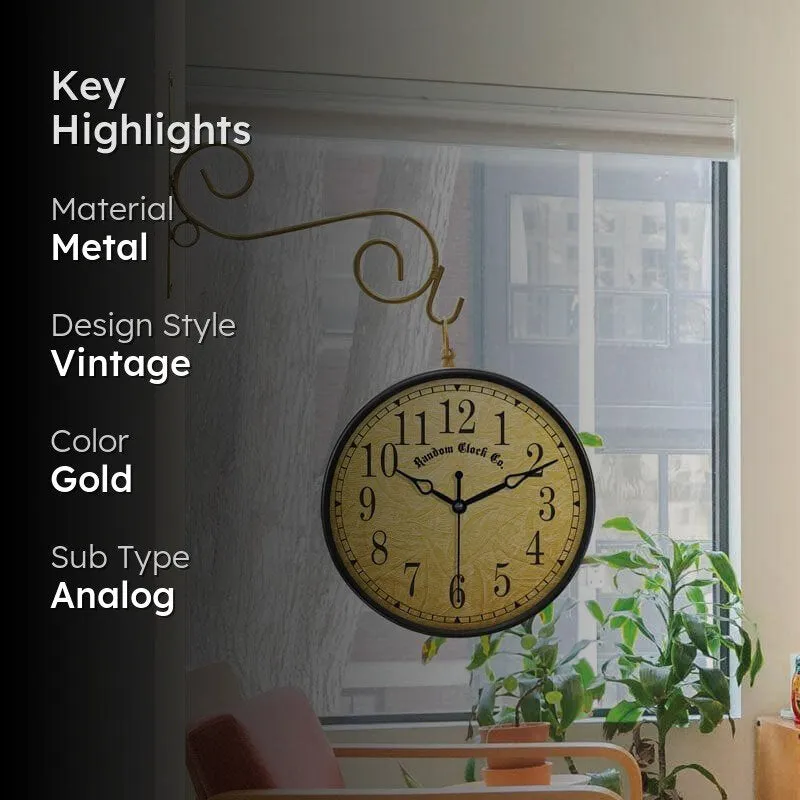 Jenson Double Sided Vintage Station Clock media 2