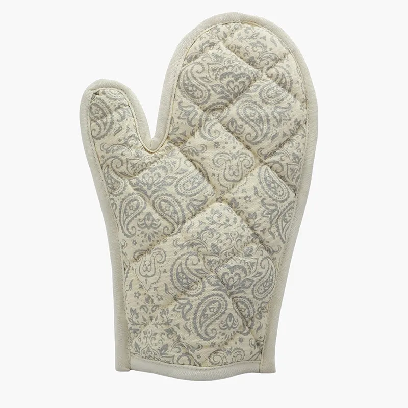 Swayam Tapsi Kitchen Gloves (Beige & Grey) - Set Of Two media 5