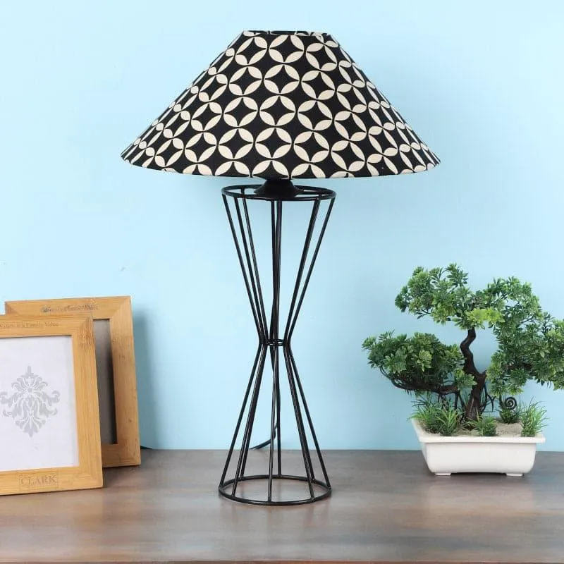 Tatania Briar Fabric Table Lamp - Black,White media 3