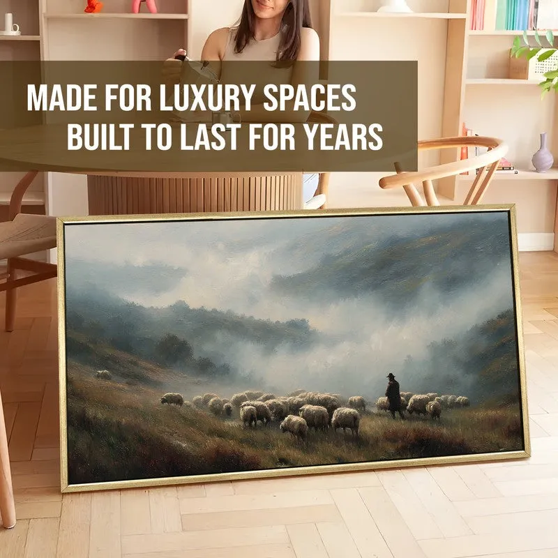 Veiled Hills Canvas Wall Painting With Frame media 5