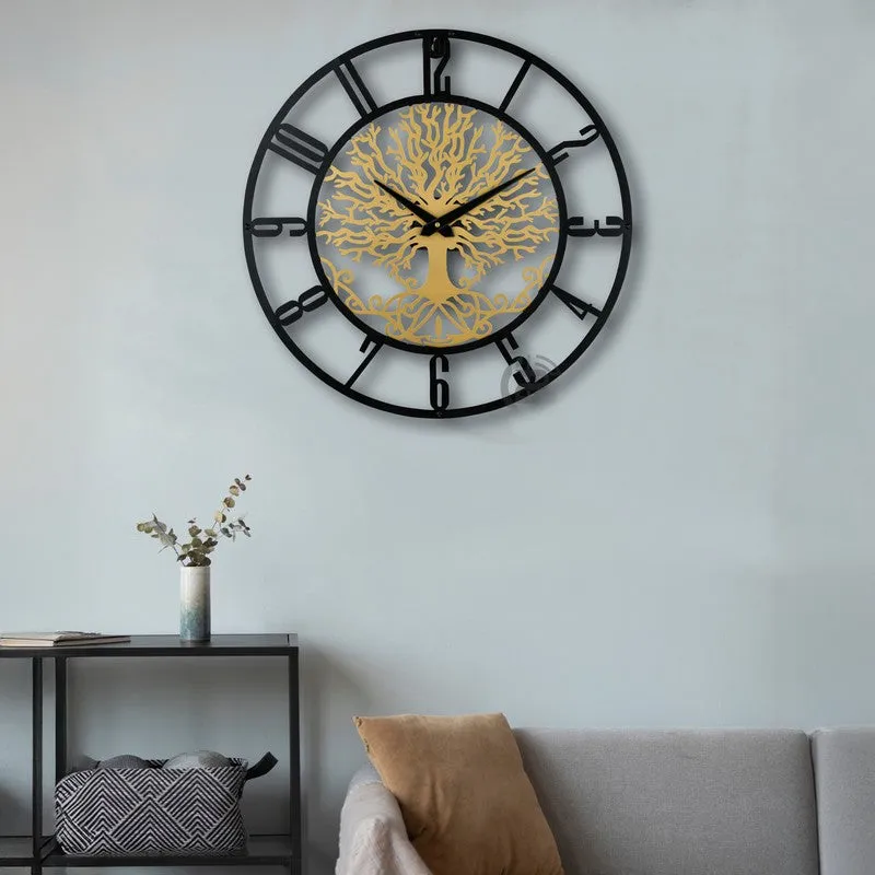 Winder Silent Wall Clock - Gold media 3