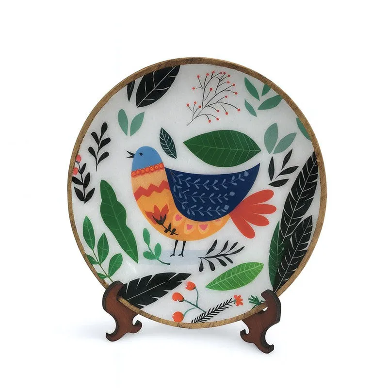 Artistic Bird Wall Plate with Stand media 3