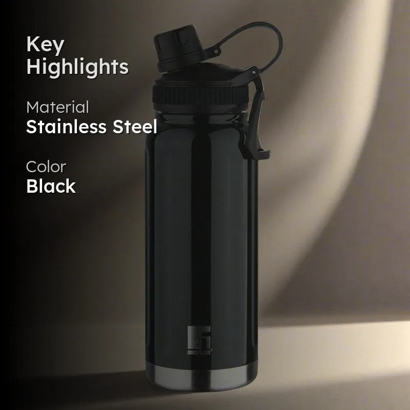 Bergner Walking Aquafit Thermosteel Hot And Cold Flask (Black) - 500 mL media 2