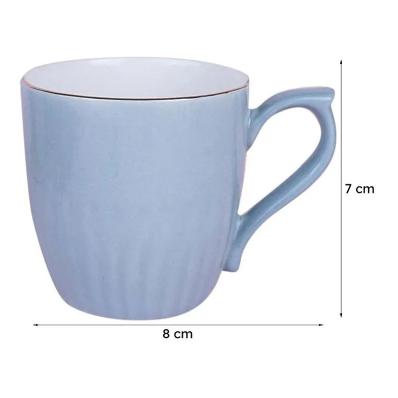 Glimo Porcelain Tea Cup (200 mL Each)/Grey)- Set of Six media 7