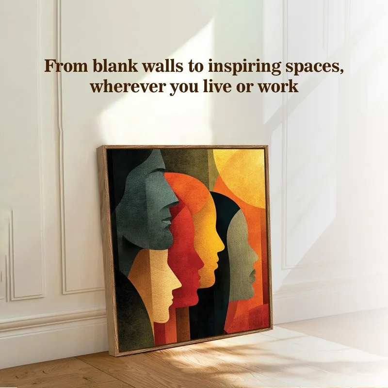 Formed Face Canvas Wall Art With Frame media 8