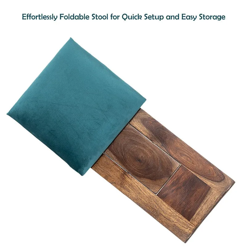 Grixo Sheesham Wooden Bench - Blue media 5