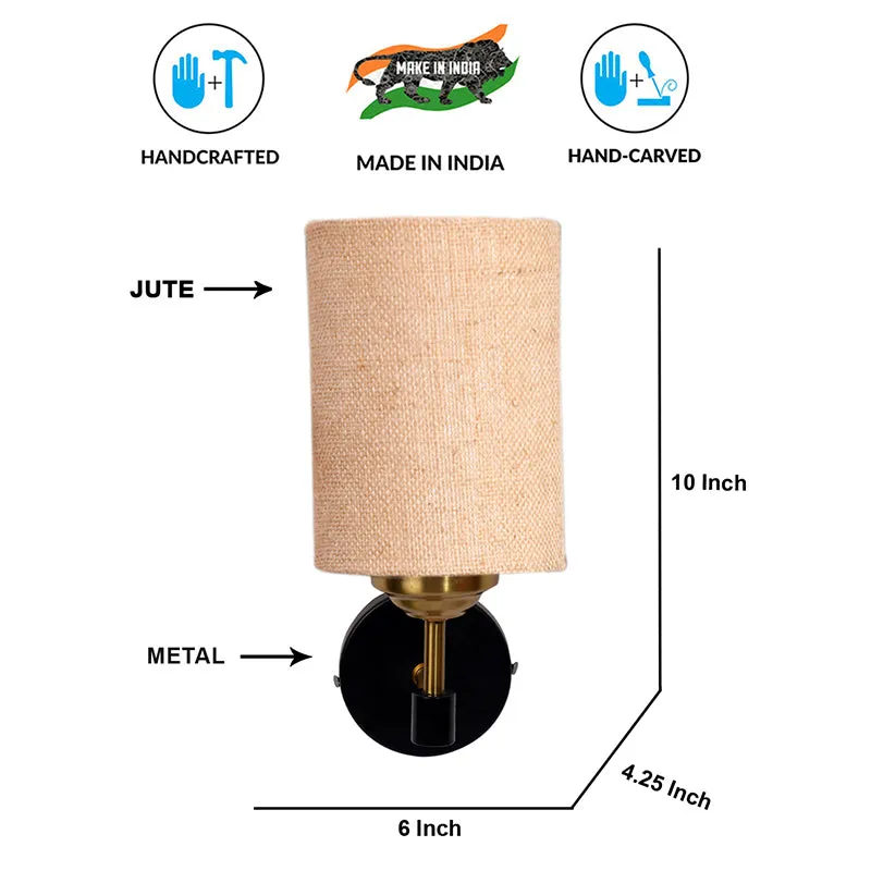 Sienna Sleek Jute Wall Lamp - Beige media 6