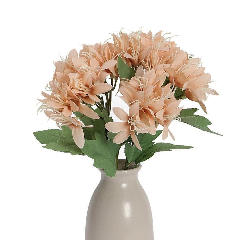 Faux Amaryllis Daisy Bunch (Peach) - Set Of Two media 4