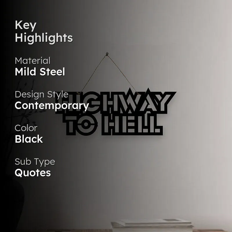 Highway To Hell Mild Steel Wall Accent media 2