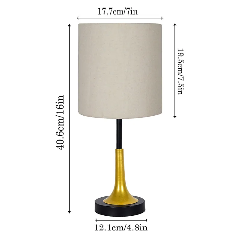 Arialla Drum Metal Table Lamp - White,Gold,Black media 5