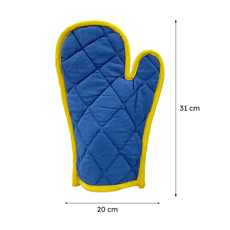 Swayam Teplo Kitchen Gloves (Royal Blue & Yellow) - Set Of Two media 7