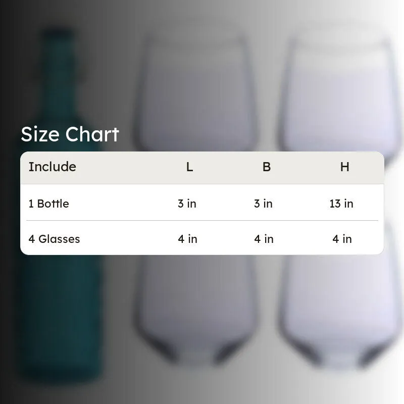 Victor 1000 mL Water Bottle With 350 mL Glasses - Five Piece Set media 7