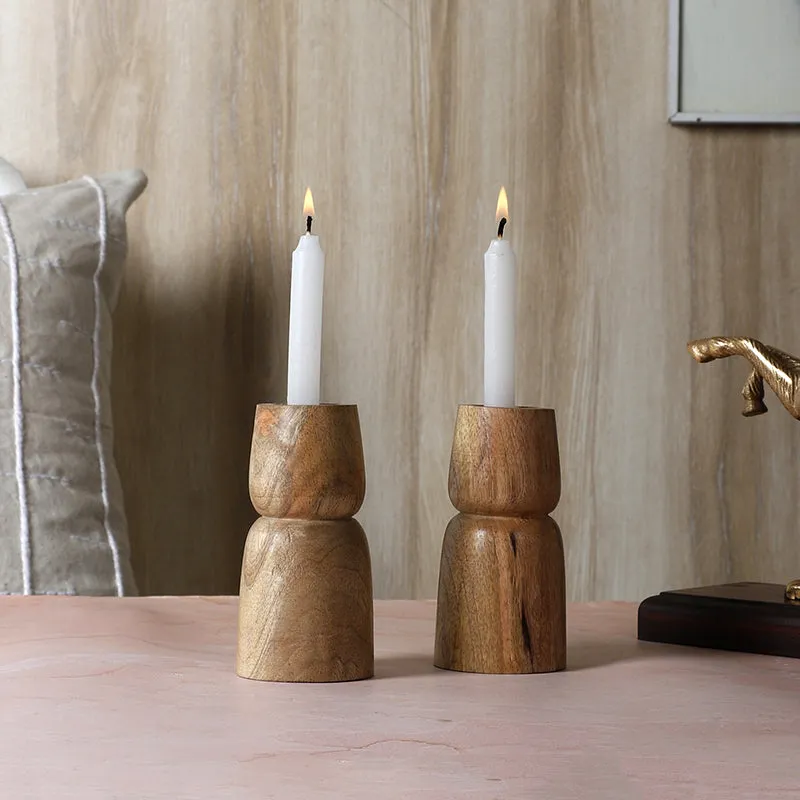 Timbra Mango Wood Candle - Set Of Two media 1