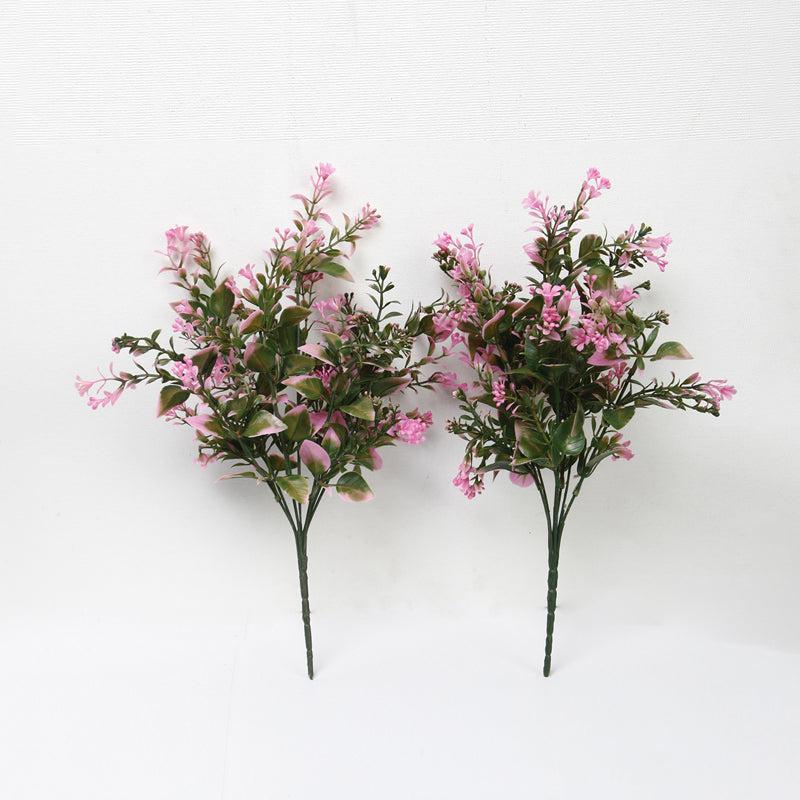 Faux Pink Lavender Leaf Bunch - Set Of Two media 3