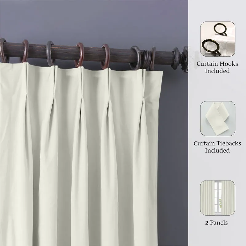 Imora Double Pinch Pleat Short Width Curtain - Ivory media 4