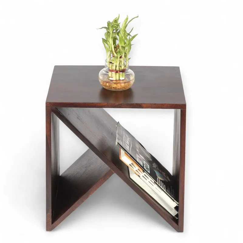 Averox Sheesham Wooden Side & Bedside Table - Deep Brown media 6