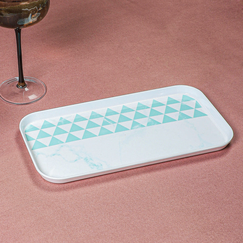 Mivono Big Serving Tray - Blue & White media 4