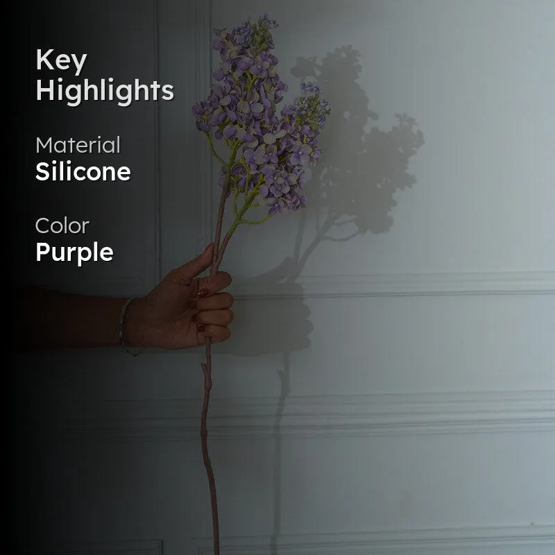 Faux Silicon Lilac Lavender Flower Stick (Lilac) - 25 CM media 2