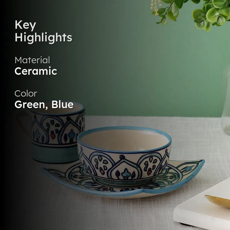 Medina Brew Ceramic Cup Set (350 mL/130 mL) - Three Piece Set media 2