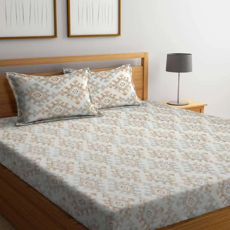 Siki Printed Microfiber Bedsheet - 130 GSM media 1