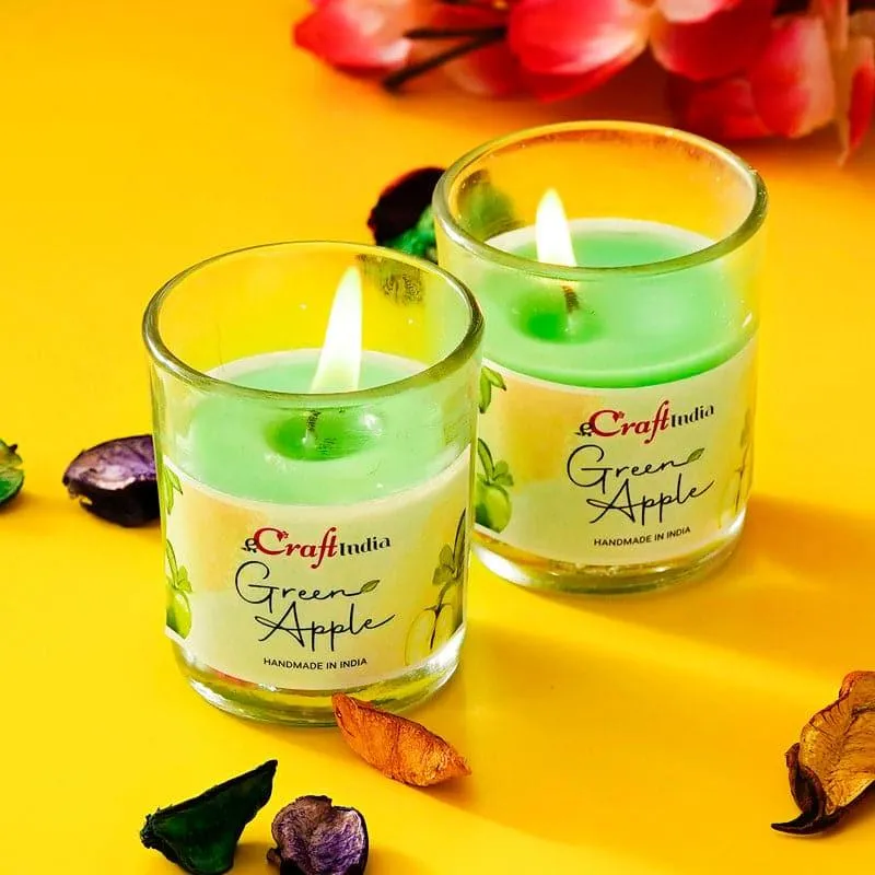 Seema Green Apple Scented Candle - Set Of Two media 4