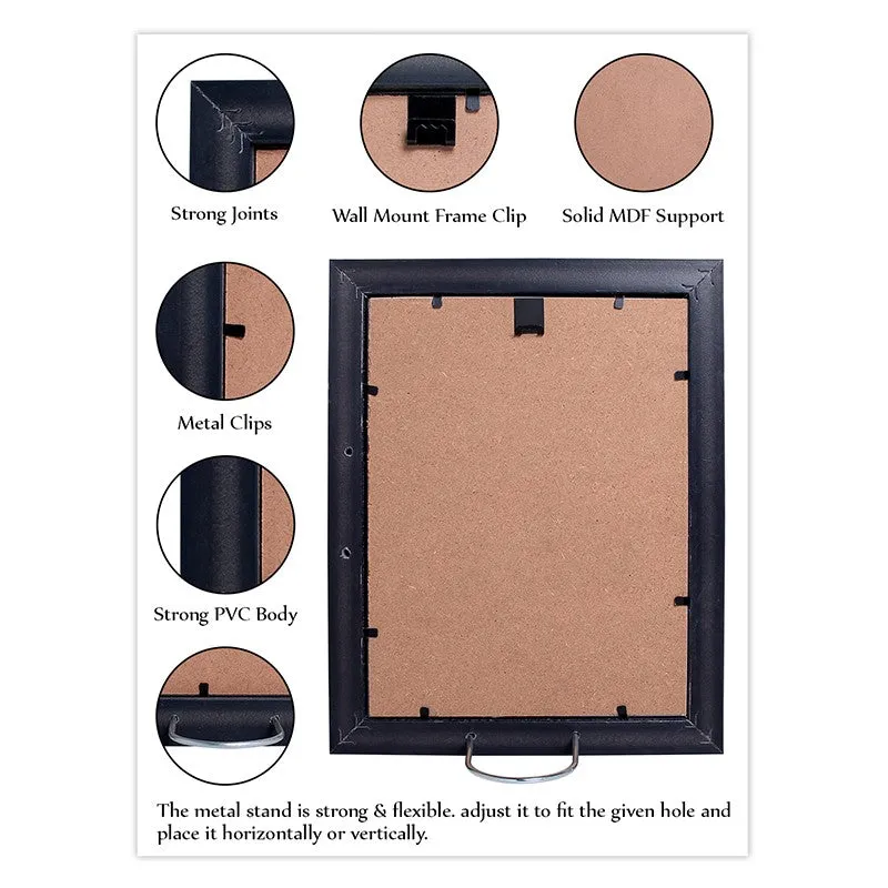 Elegant Vintage Style PVC Photo Frame - Black media 8