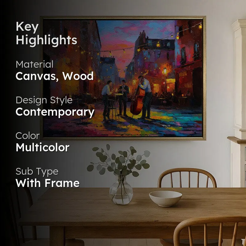 Twilight Street Canvas Wall Painting With Frame media 2