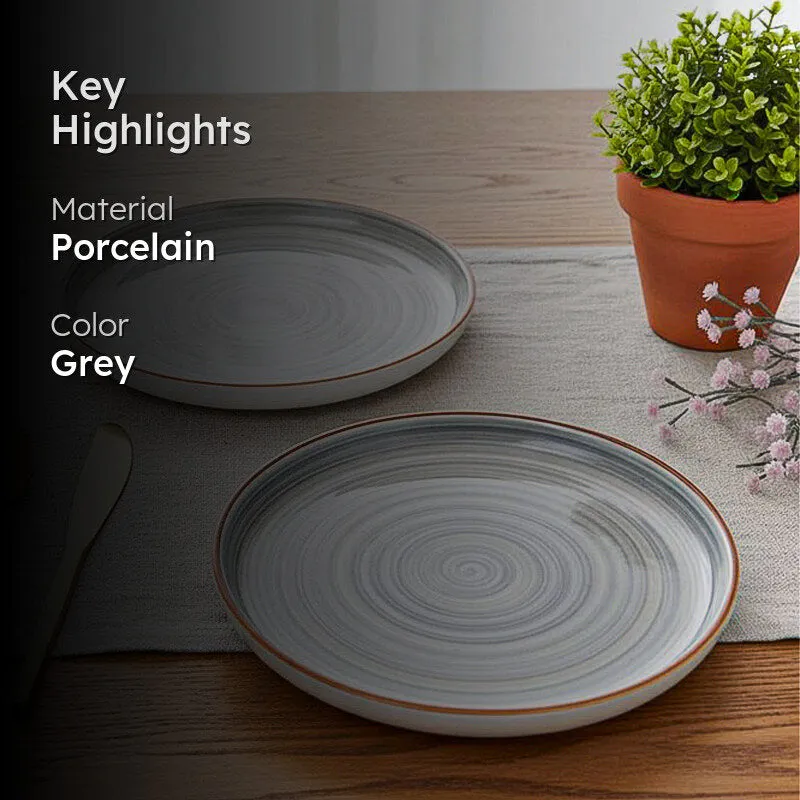 Lunar Grey Snack Plate - Set Of Two media 2