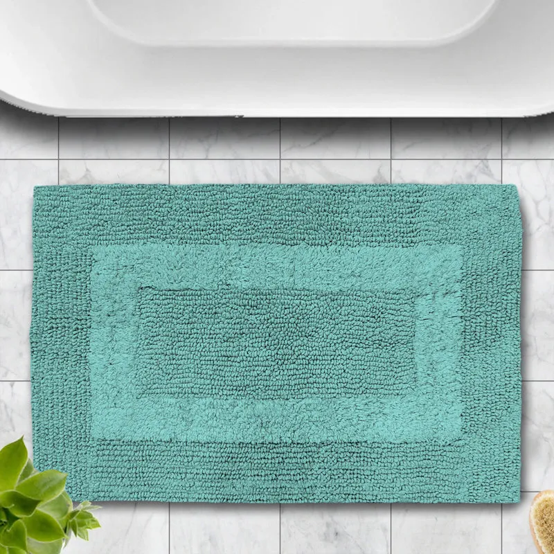 Paris Treads Microfiber Bath Mat - Turquoise media 6