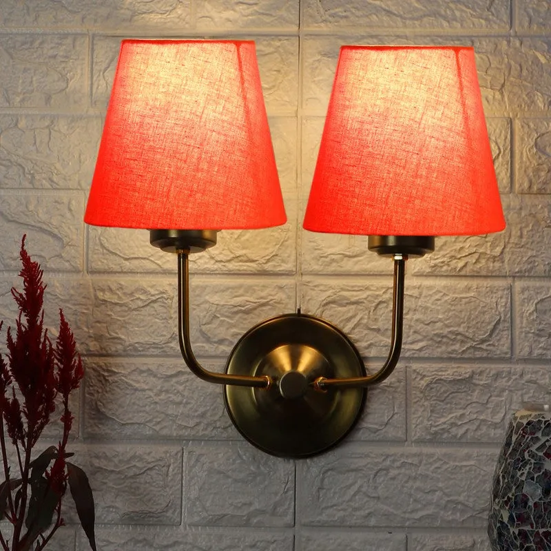 Lumoire Duo Cone Metal Wall Lamp - Gold,Orange media 1