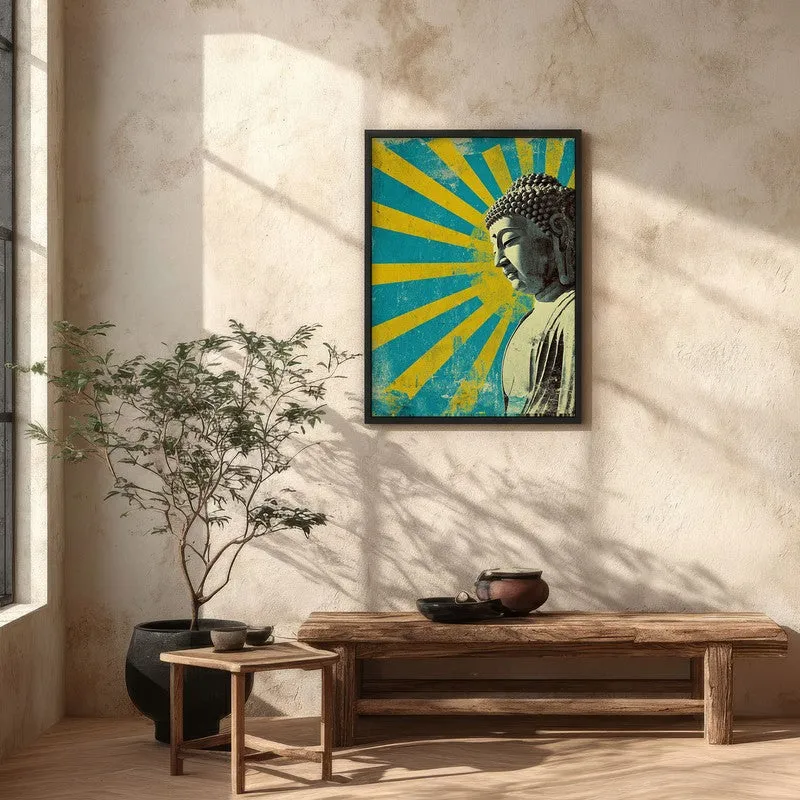 Buddha Celestial Petal IV Mandala Archival Paper Wall Painting With Black Frame media 5