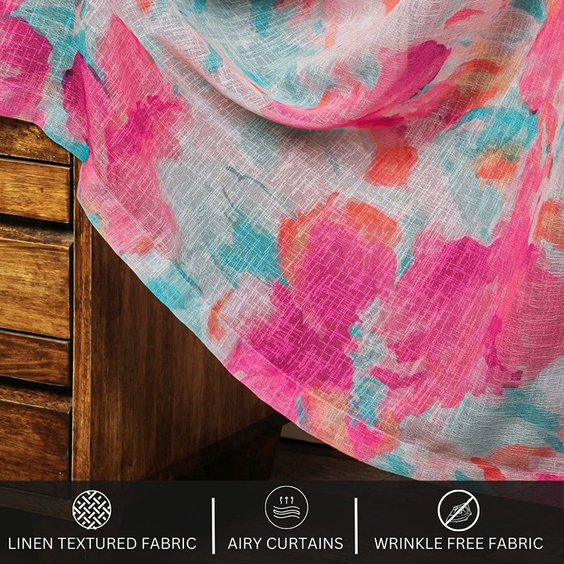 Casira Linen Texture Sheer Curtain - Set Of Two media 6