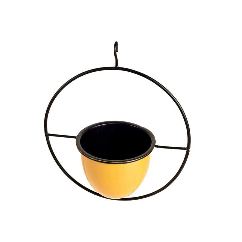 Yellow Love Round Hanging Planter media 4