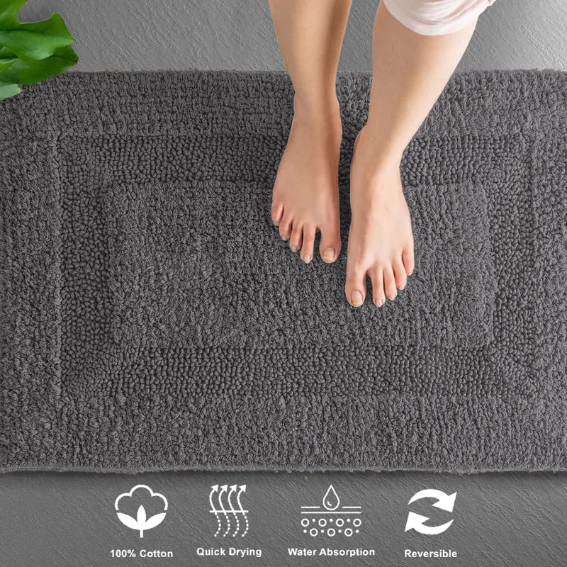 Paris Luxe Reversible Bath Mat - Grey media 5