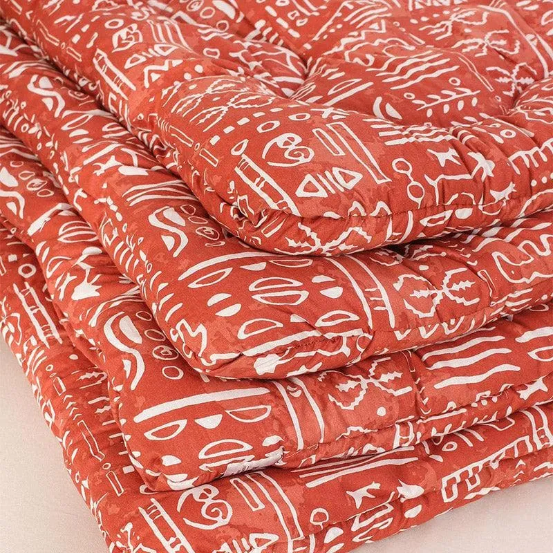 Snuggle Soft Cotton Comforter (Rust) - 350 GSM media 6