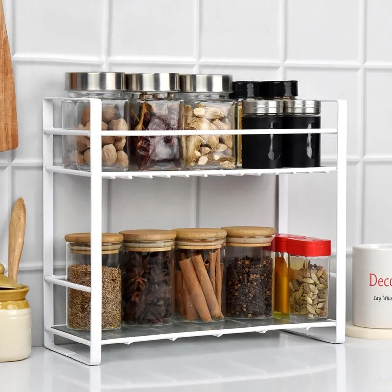 Stow Stack Two Tier Metal Rack With Glass Bottom - Set Of Two media 3