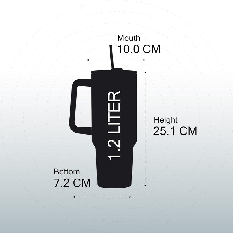 Solara Urban Chill Stainless Steel Tumbler (1200 ML) - Black media 7