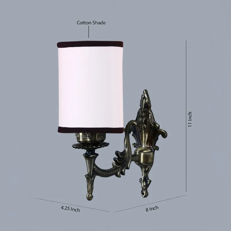 Vista Edrel Fabric & Metal Wall Lamp - White media 5
