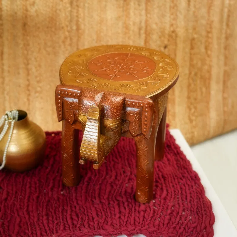 Oriva Painted Mango Wood Stool media 1
