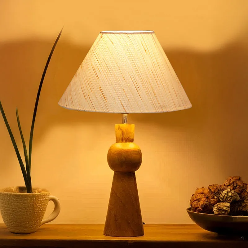 Angler Neo Wooden Table Lamp - Beige,Brown media 3