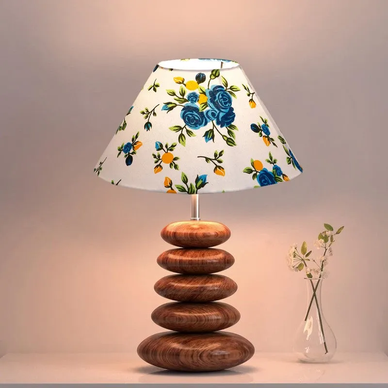 Luminox Jute Table Lamp With Wooden Base - Multicolor media 6