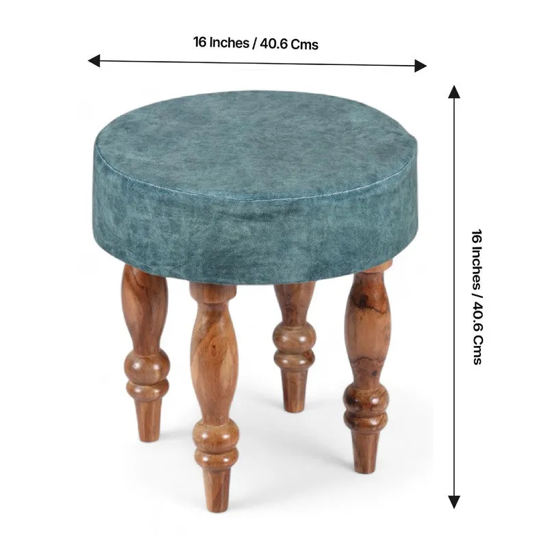 Dexon Sheesham Wooden Bench with Stools (Blue) - Three Piece Set media 13