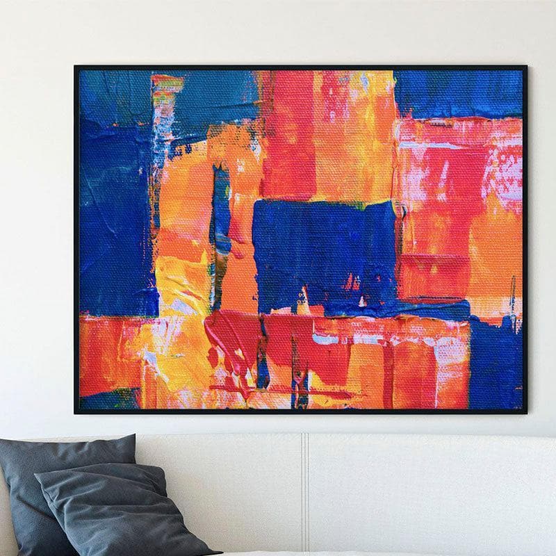 Vibrant Abstract Canvas Wall Painting - Black Frame media 3