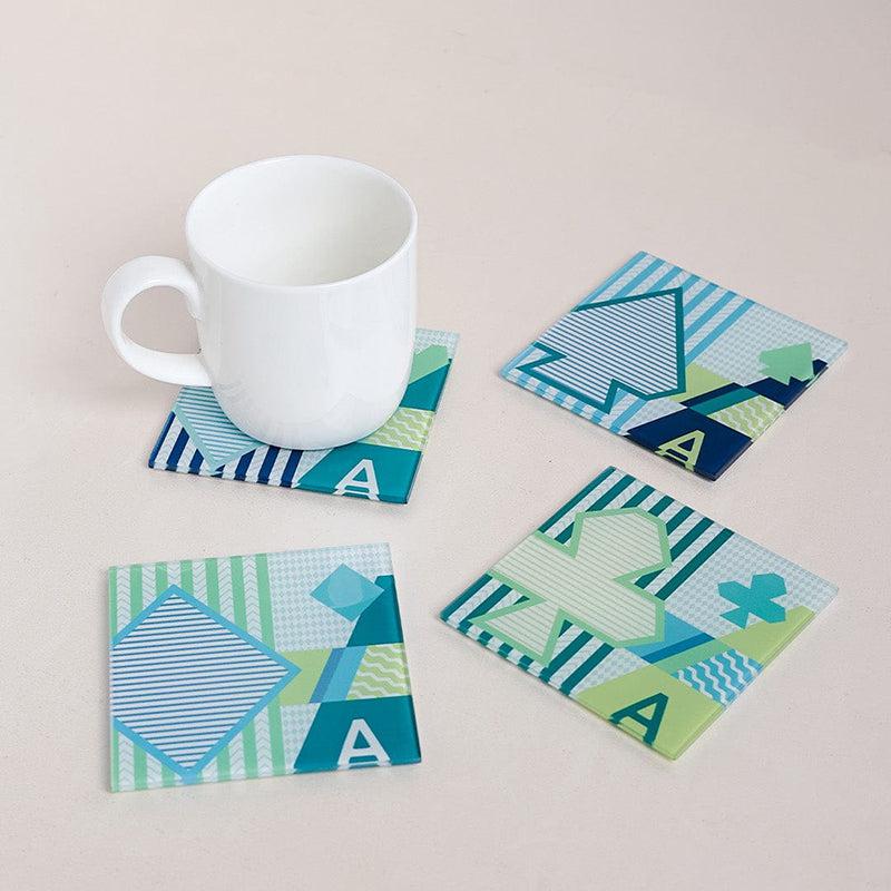 Royal Flush Glass Coaster (Green) - Set Of Four media 6